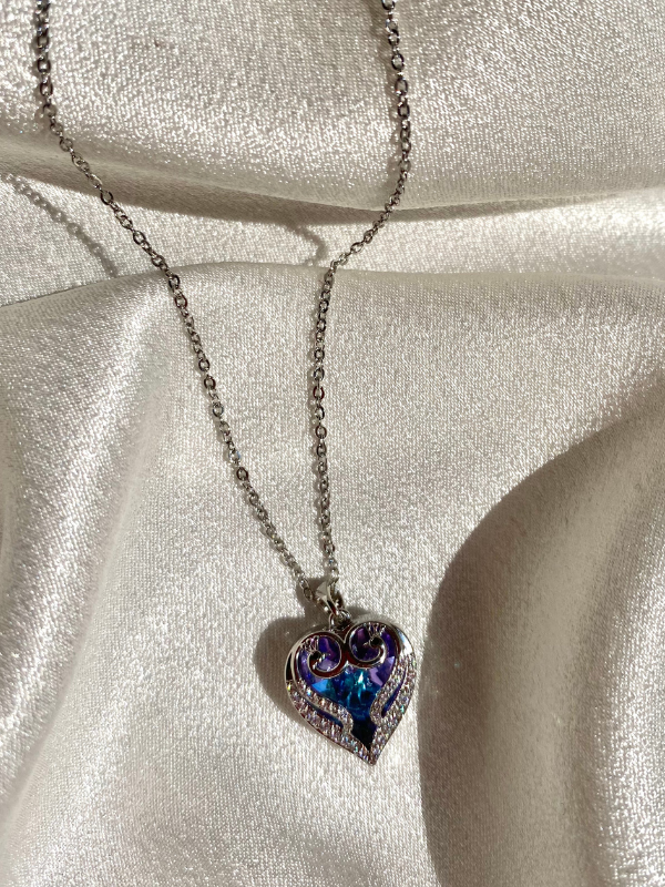 Figured Heart Steel Necklace