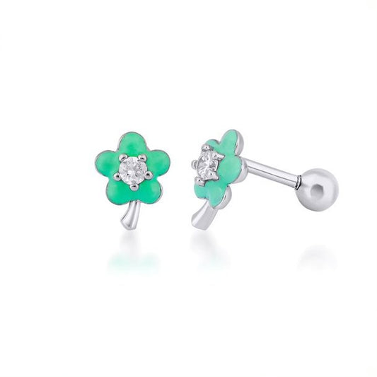 Colorful Flower Silver Piercing
