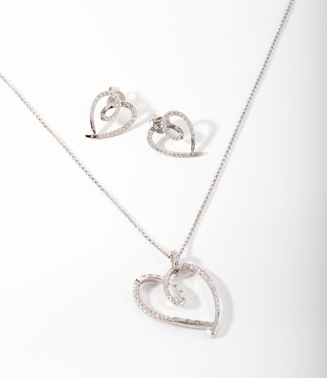 Stone Heart Imported Silver Set