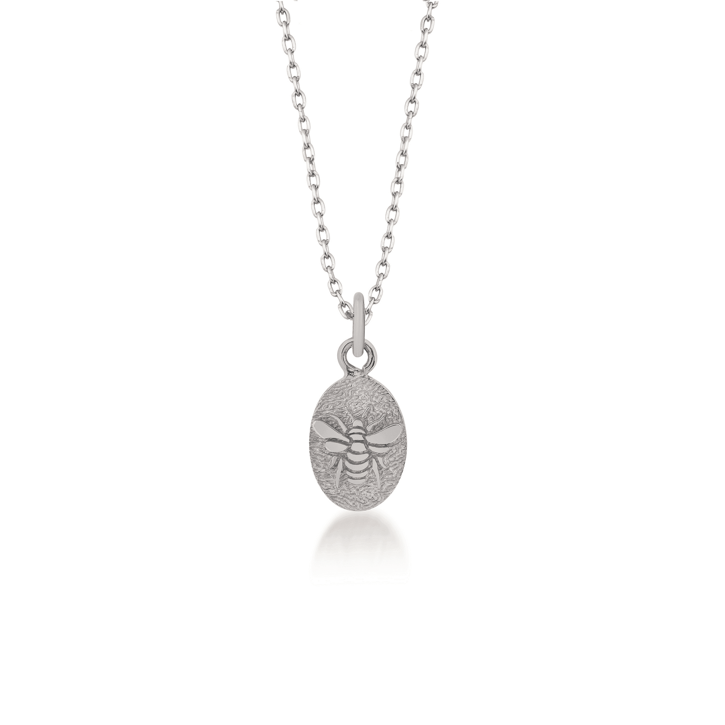 Silver Necklace with Bee Figure
